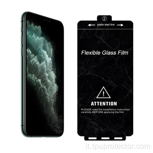 Proteggi schermo in vetro flessibile 9H per IPhone11 Pro